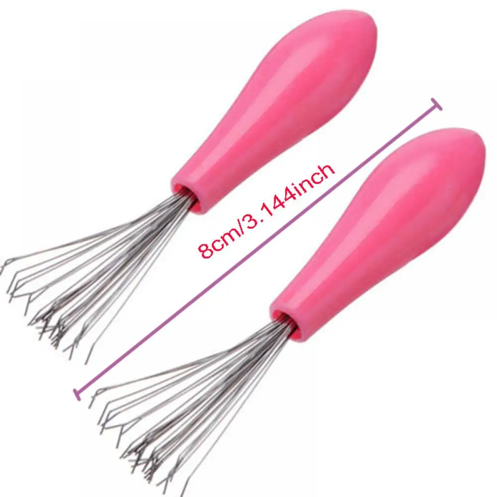 

1pc Popular Hair Brush Cleaner Comb Cleaning Remover Embedded Beauty Tools Plastic Handle Alloy Strips Hair Care Accessories