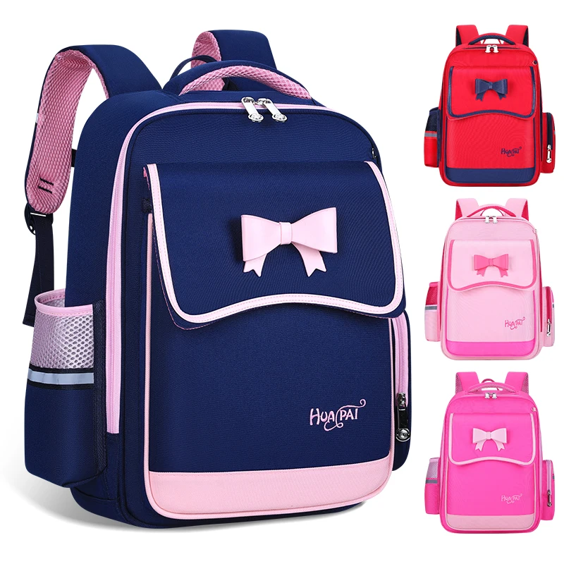 Детская школьная сумка, рюкзак для девочек, милая школьная сумка принцессы для девочек, вместительная школьная сумка с бантом