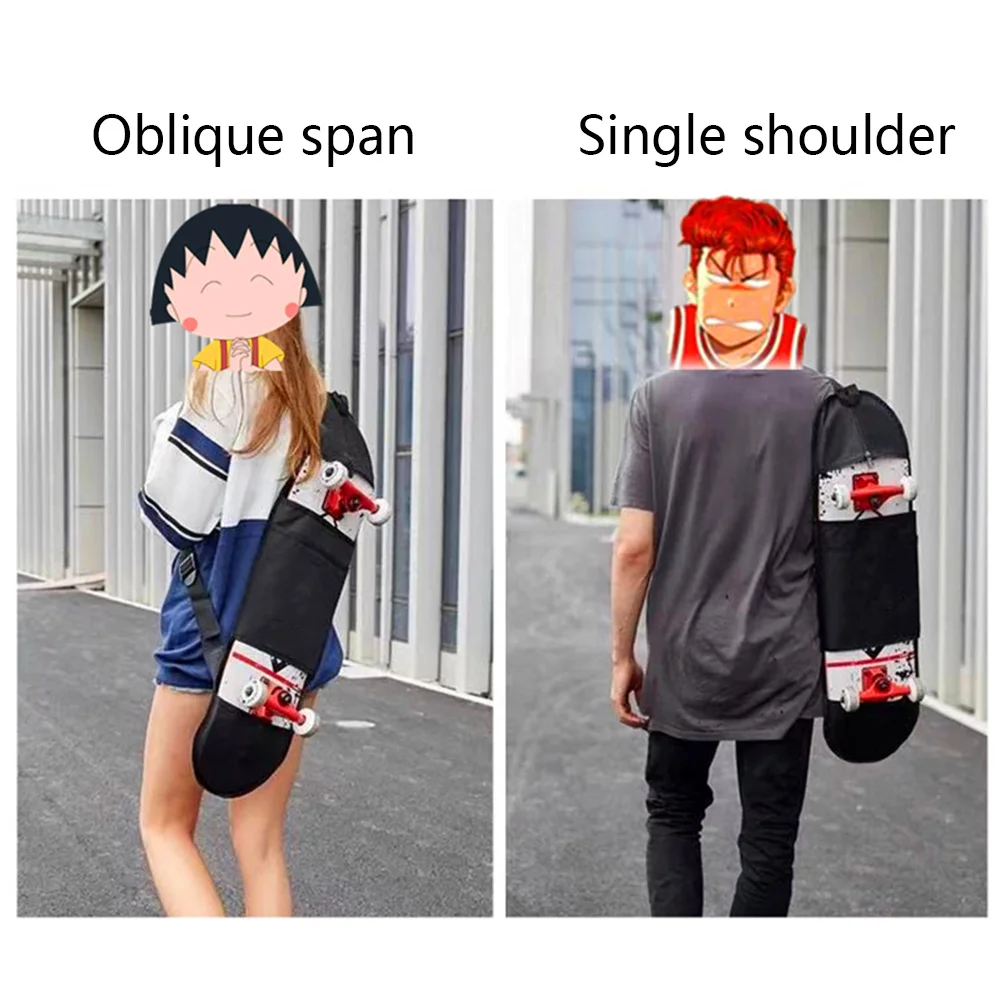 Анти износ Легкая ручка регулируемый ремень скейтборд рюкзак плечо Двойной