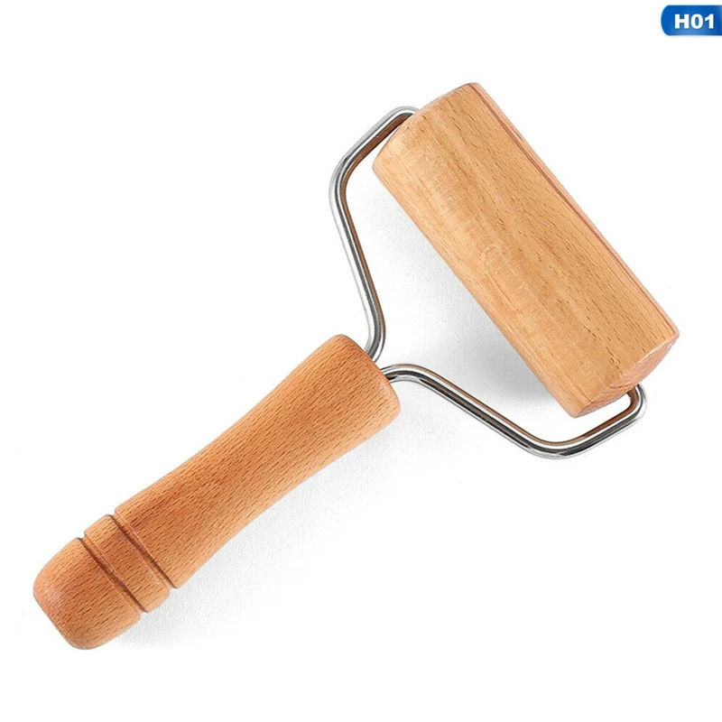 

Wooden Hand-held Solid Bakeware Rolling Pin Kitchen Tools Wood Flour Stick Pin Baking Cookies Utensils Roller Upper Stick