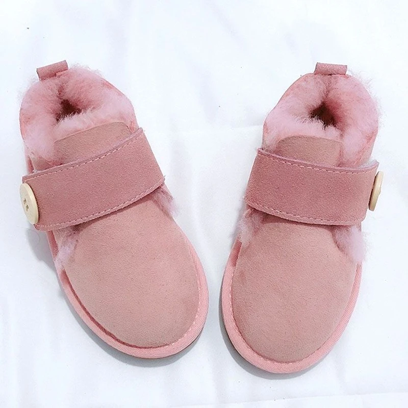 Новинка 2020 детские зимние ботинки для снежной погоды детская обувь из овечьей и