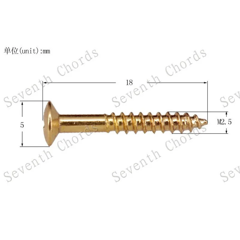 48pcs elektrische gitarre humbucker pickup ring montage schrauben pickup rahmen befestigungs schraube 2 518mm silber und schwarz und gold wählen