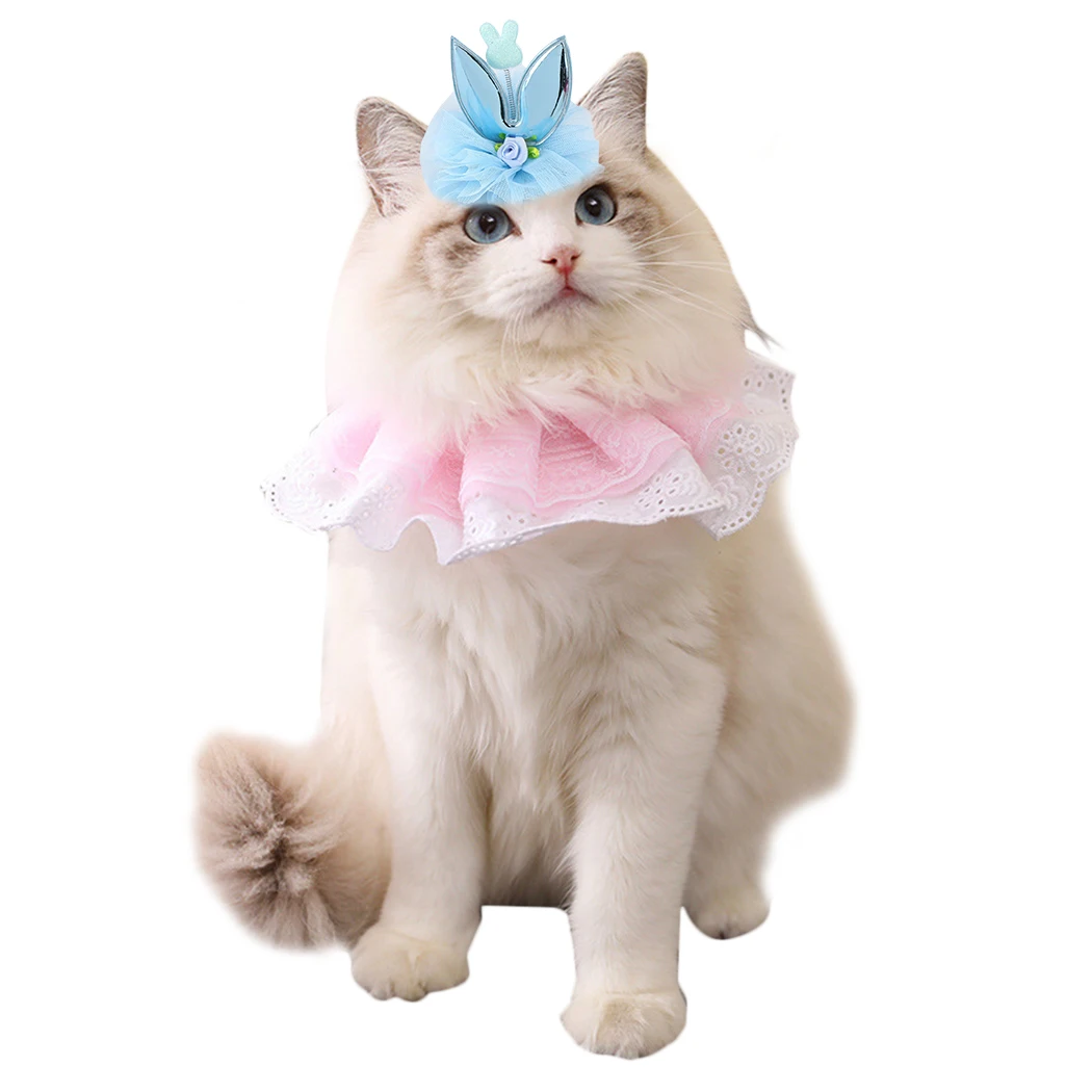 Заколки для волос домашних животных милые кроличьи ушки кружевные котята щенки