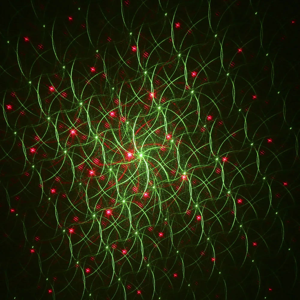 Миниатюрный светодиодный лазерный проектор красного и зеленого цвета с узорами