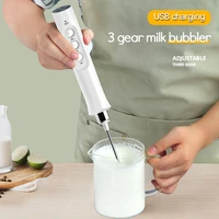 egg beater coffee milk frother whisk household milk frother milk stirring stick usb charging rechargeable base dessert bar tools