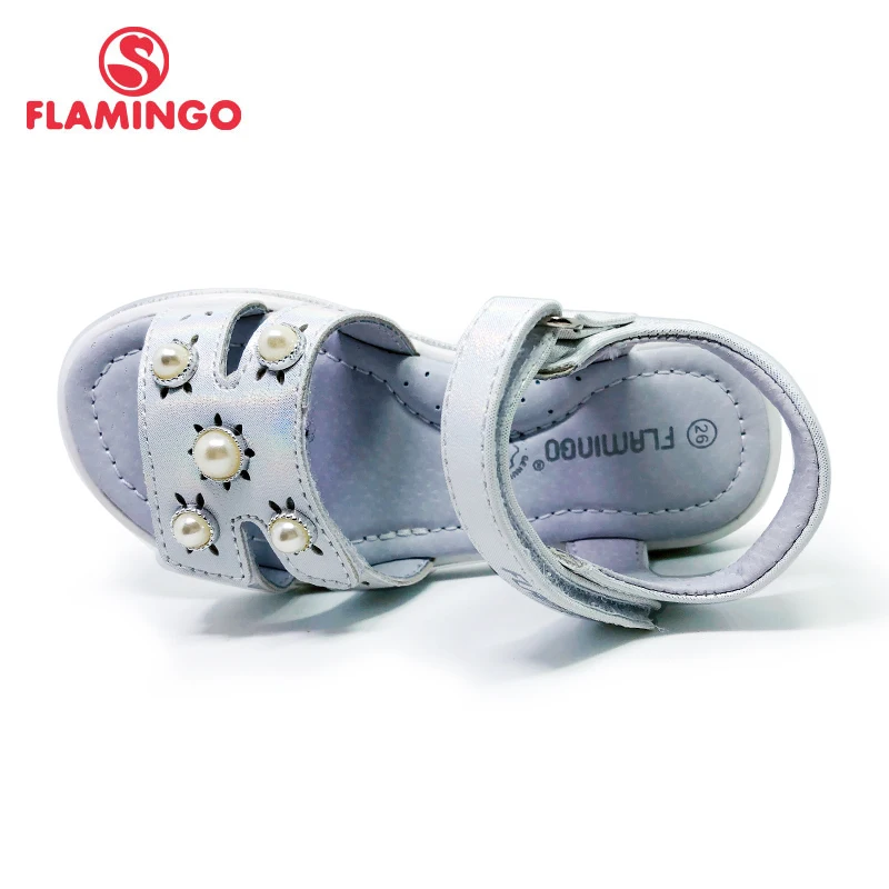 Фламинго 2020 сандалии для Крючки девочек на плоской подошве и застежке-липучке