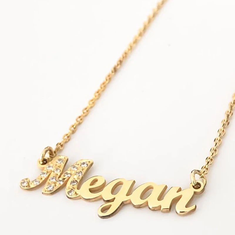 HIYONG Фирменное заказное ожерелье золотого цвета персонализированные почерк