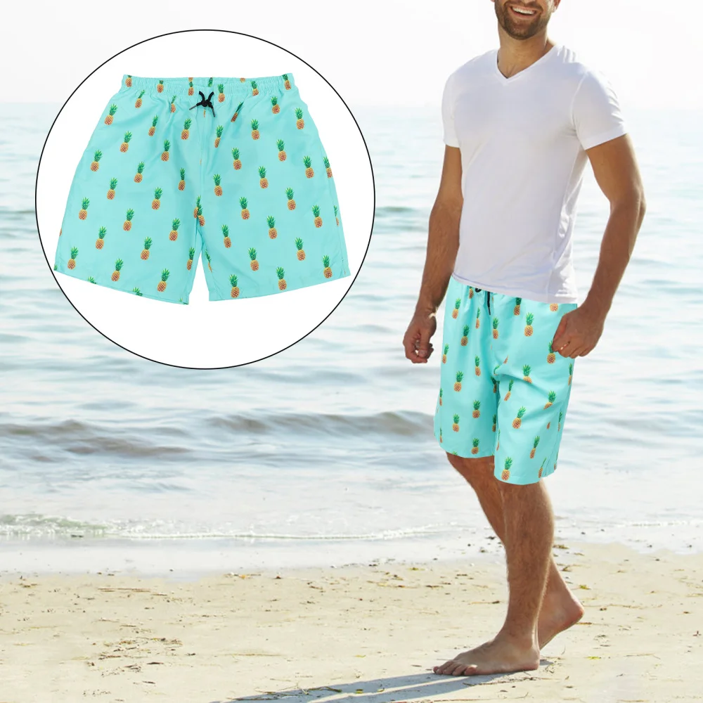 

1 Pair of Men Beach Pants Fashion Casual Beach Shorts Quick-drying Swimwear