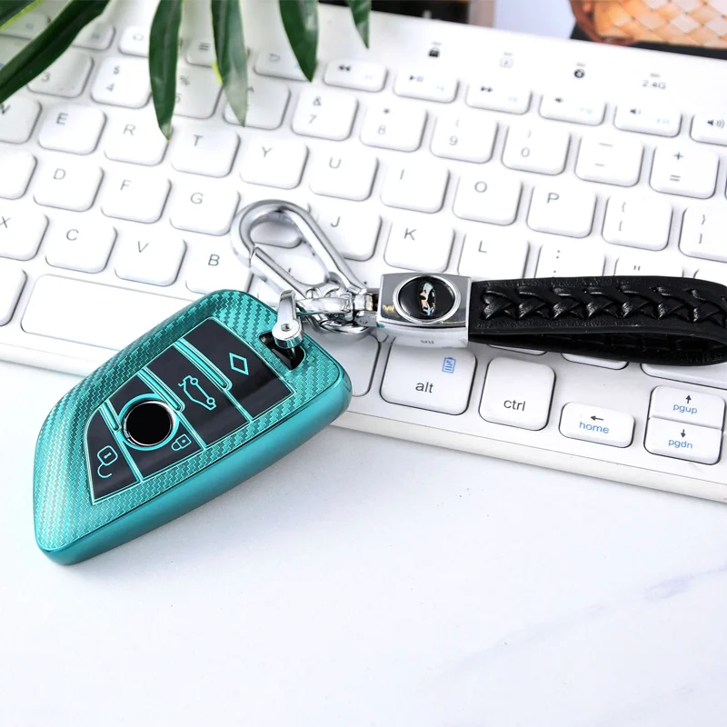 

For BMW 1 2 3 4 5 6 7 Series X1 X3 X4 X5 X6 F30 F34 F10 F07 F20 Car Key Case Holder Auto Remote Smart Key Chain Fob Cover Bag