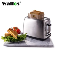 walfos 3 pieces 1616 5cm heat resistant non stick toast bread bags bread grill microwave bags reusable toaster bags