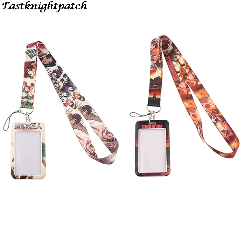 

12pcs/lot E2657 Anime Neck Straps Lanyards For Key ID Card Pass Gym Phone USB Badge Holder Lanyard With Card Cover