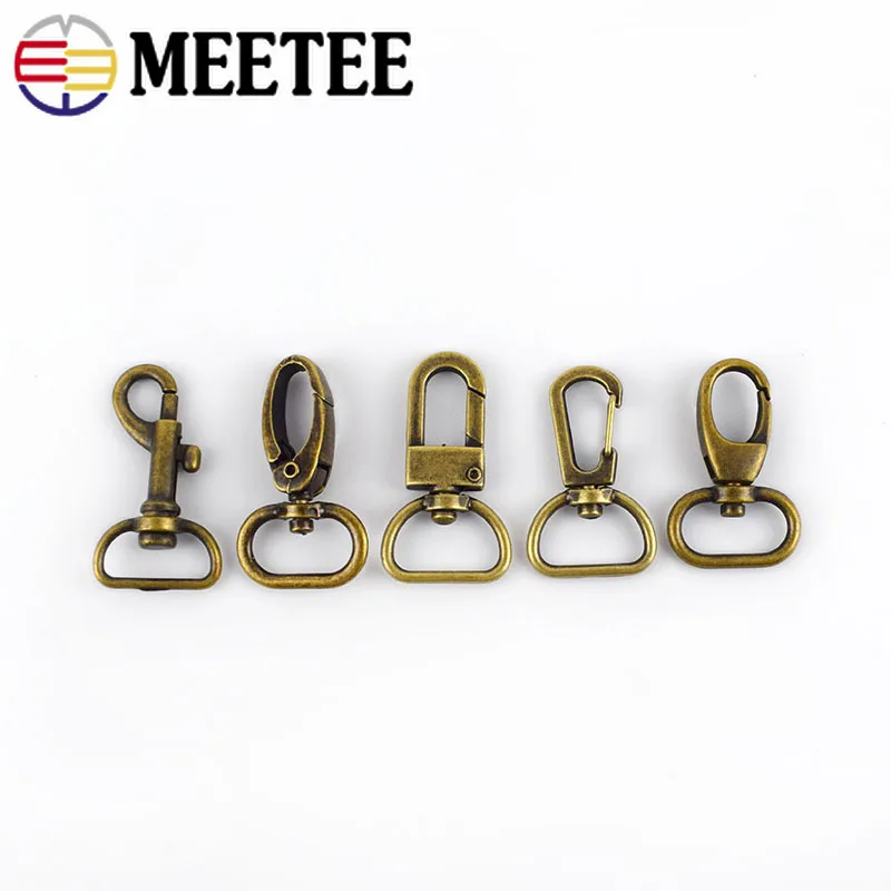 Meetee 4/10/20 штук 2 см Бронзовый застежки молнии в виде полукруга Cilps крюк DIY сумка