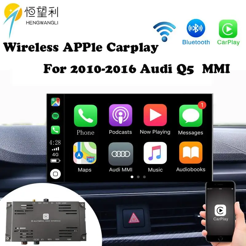 OEM оптовая продажа wifi беспроводной Apple Carplay для 2010 2016 Audi Q5 MMI iOS Android зеркалирование