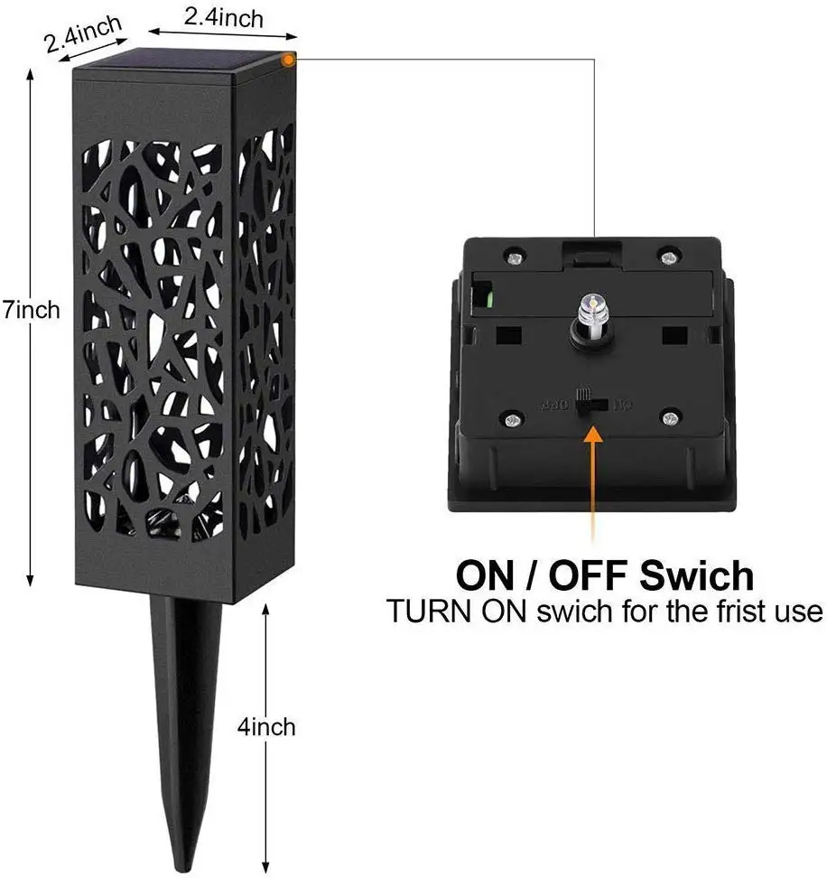 Светодиодный светильник на солнечной батарее фонарь декоративный для улицы