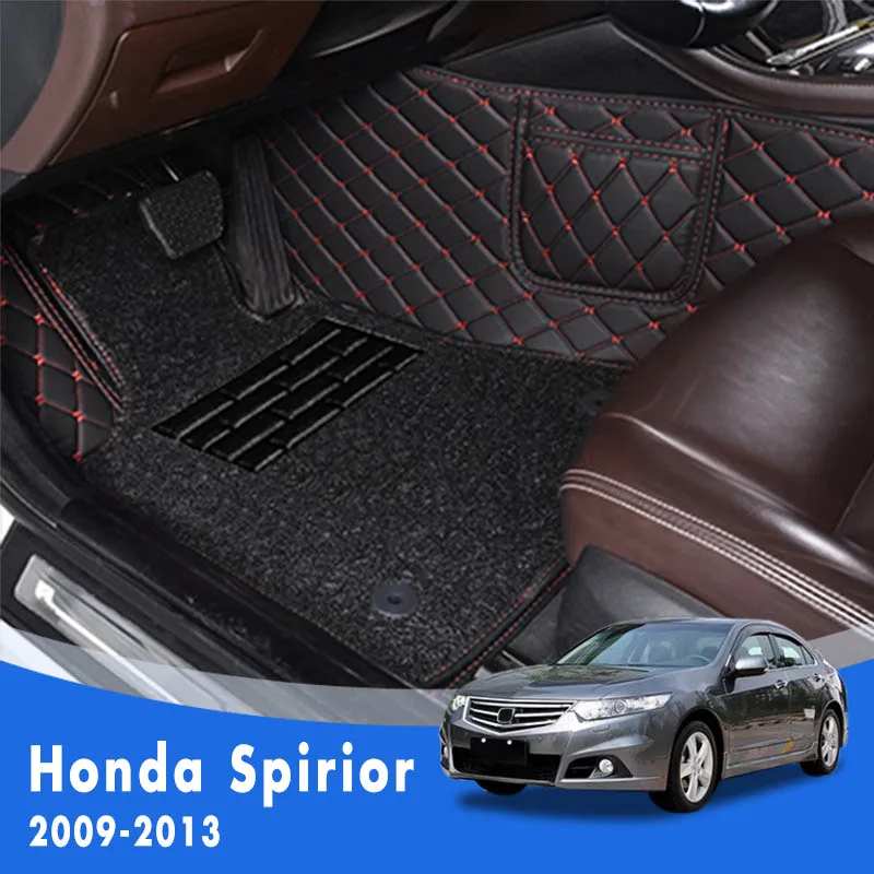 

LHD Luxury Double layer Wire loop Carpets Car Floor Mats For Honda Spirior 2013 2012 2011 2010 2009 Floorliners Automobile Cover