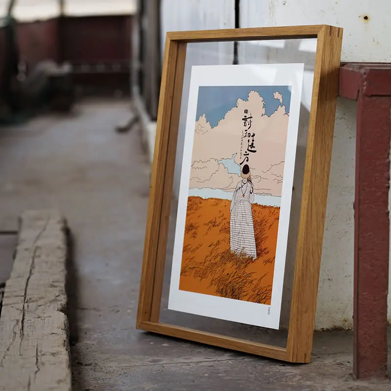 

Creative Transparent Photo Frame Glass Elegant Modern Design Acrylic Frame Solid Wood Marcos Para Fotos Home Decoration DI50XK