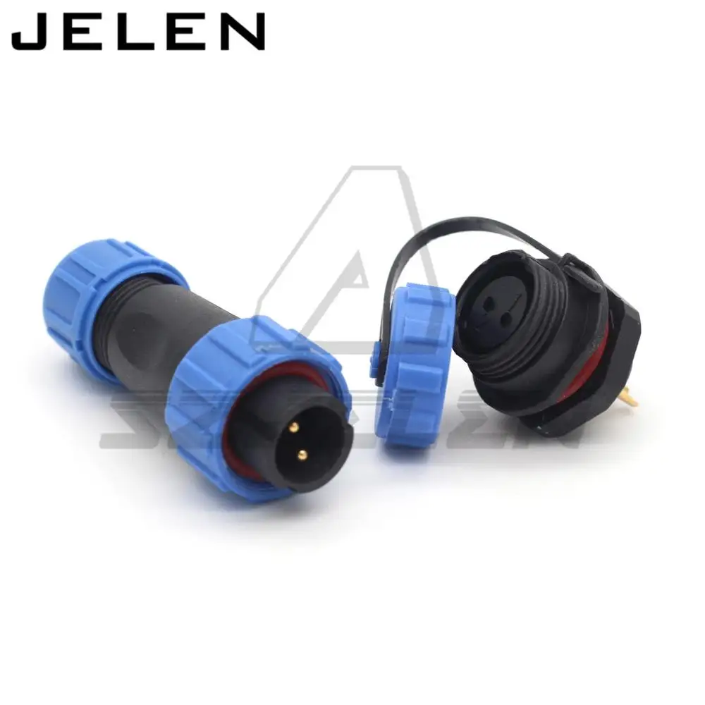 SP13 2Pin Водонепроницаемый и пылезащищенный авиационный разъем IP68 розетка 2 pin|connector