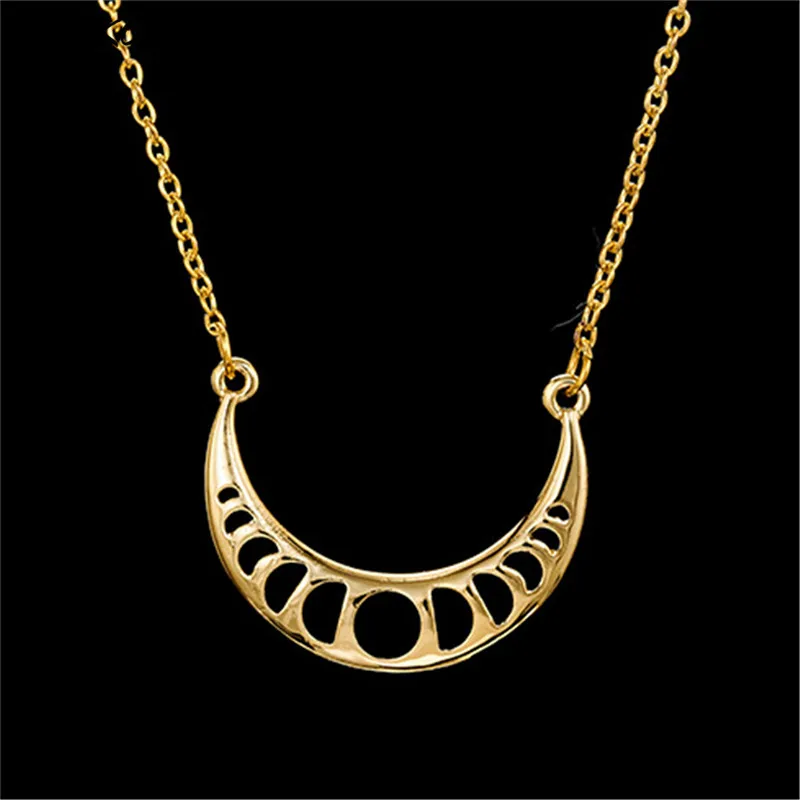 Женское ожерелье с полумесяцем и фазой Луны Очаровательное лунным затмением