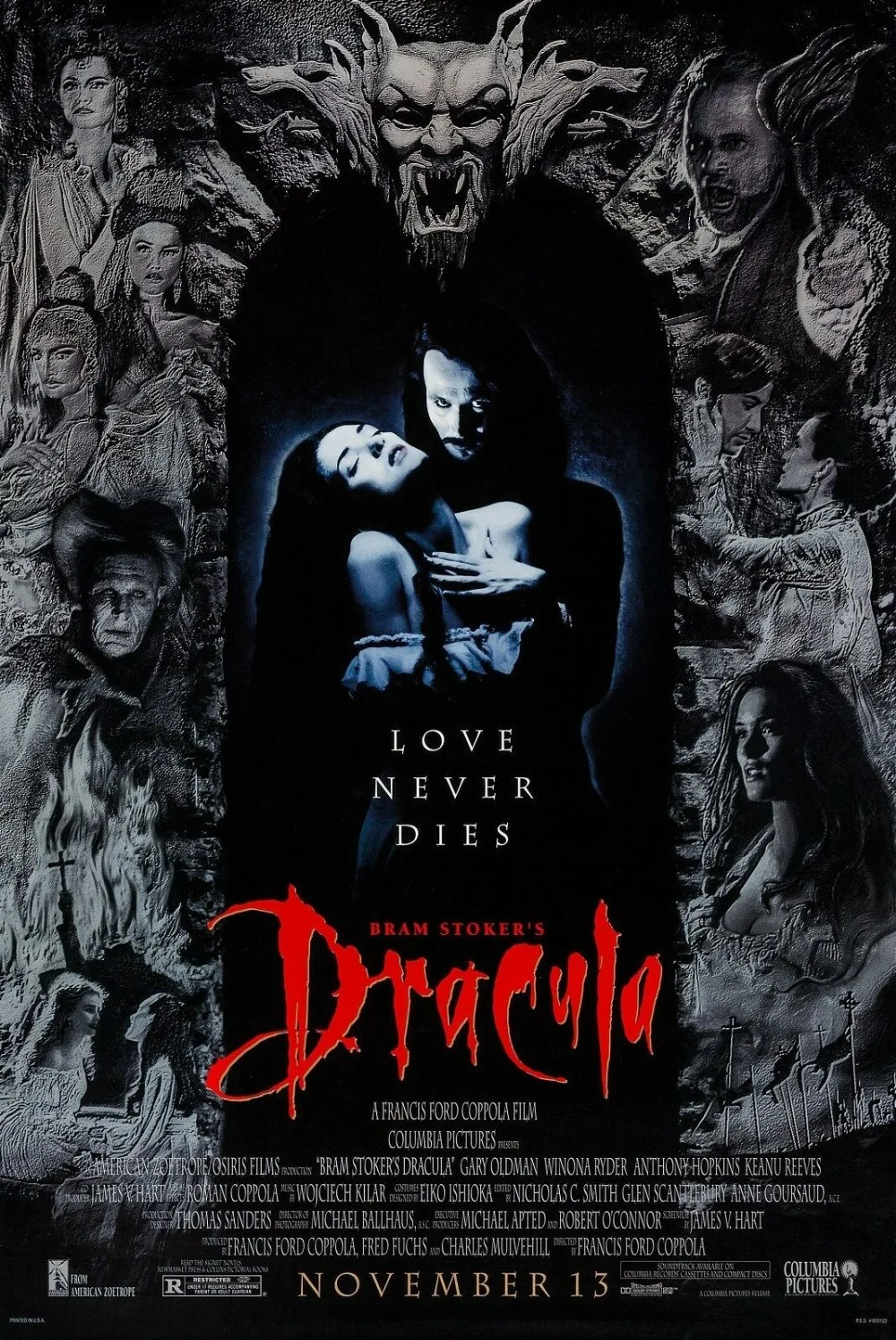 Картина из шелка BRAM Дракула (1992) Постер декоративная стена 24x36 дюймов | Дом и сад