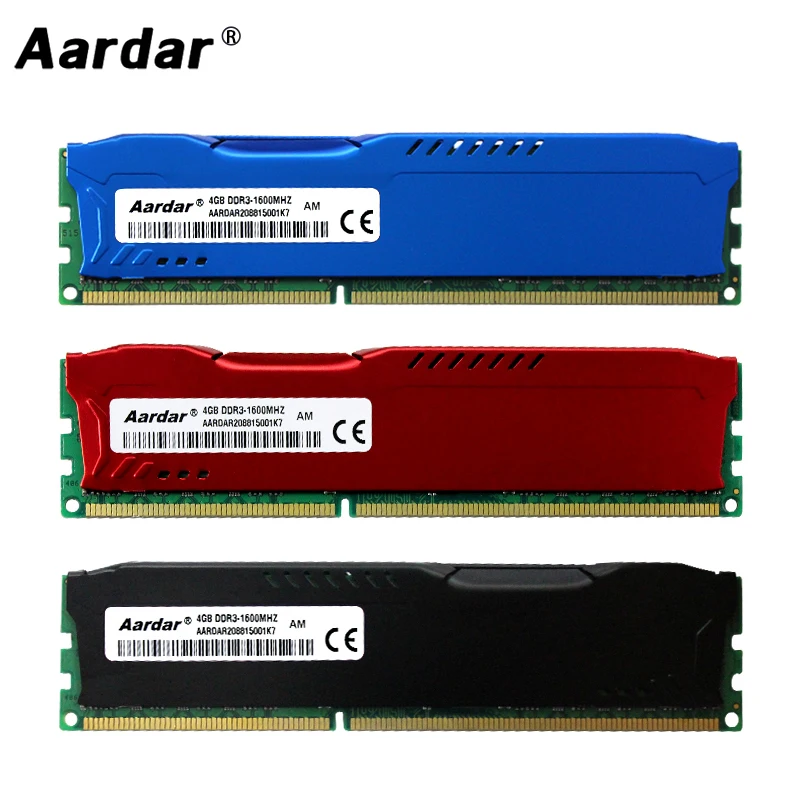Оперативная память Aardar DDR3 4 ГБ 8 1600 МГц с радиатором высокопроизводительная