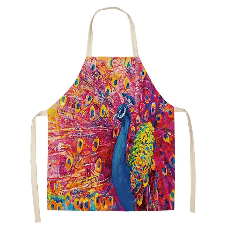 

Geometric Antifouling Kitchen Apron Cotton Linen Sleeveless man women Chef Cooking Aprons Kitchen accessories 68*55 0031
