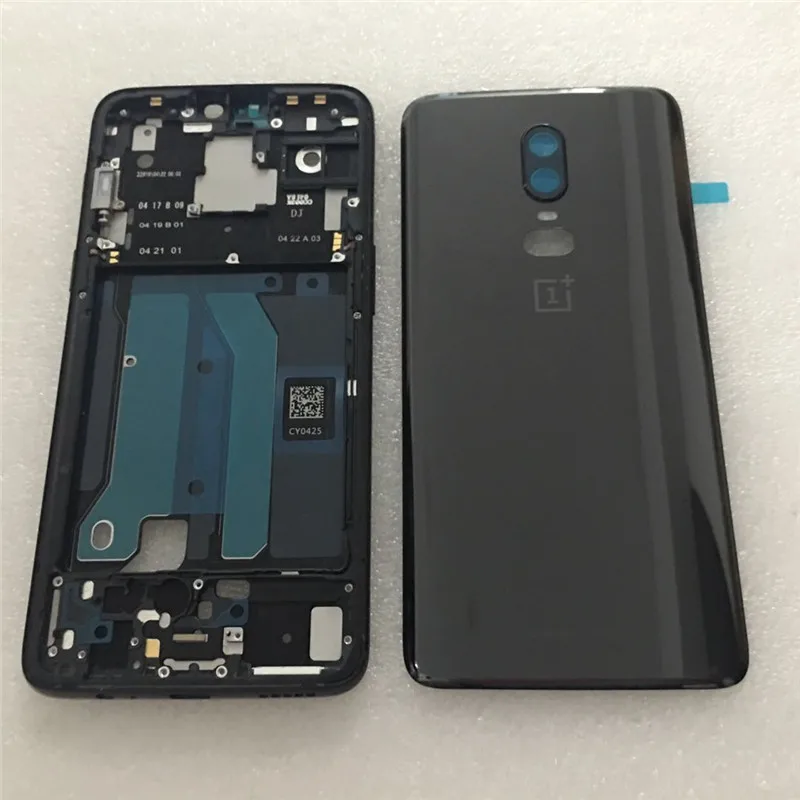 100% оригинальная задняя крышка батарейного отсека средняя рамка для Oneplus 6 1 +