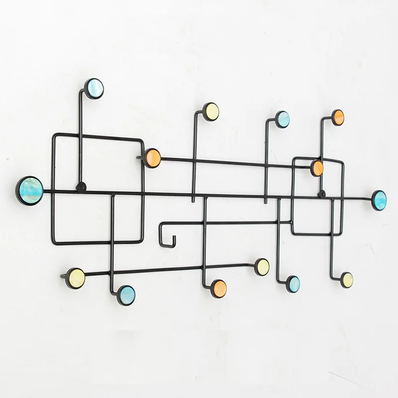 Творческий кованого железа настенная вешалка крючок современный Стиль ключ