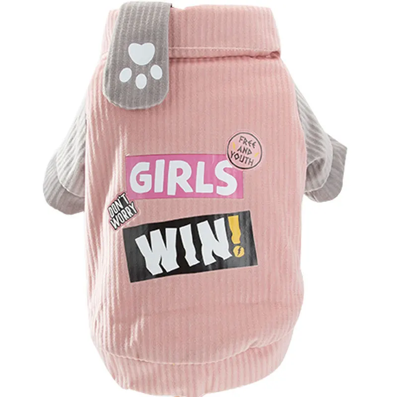 

New Arrival Pet Clothes Plus Velvet Thickening To Keep Warm Autumn and Winter Clothes Cotton Two-legged Pet Accessories Fashion