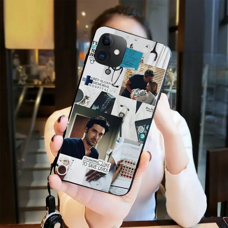 

HPCHCJHM Derek Shepherd Greys Anatomy Poster Phone Case Capa for iPhone 11 pro XS MAX 8 7 6 6S Plus X 5S SE 2020 XR case
