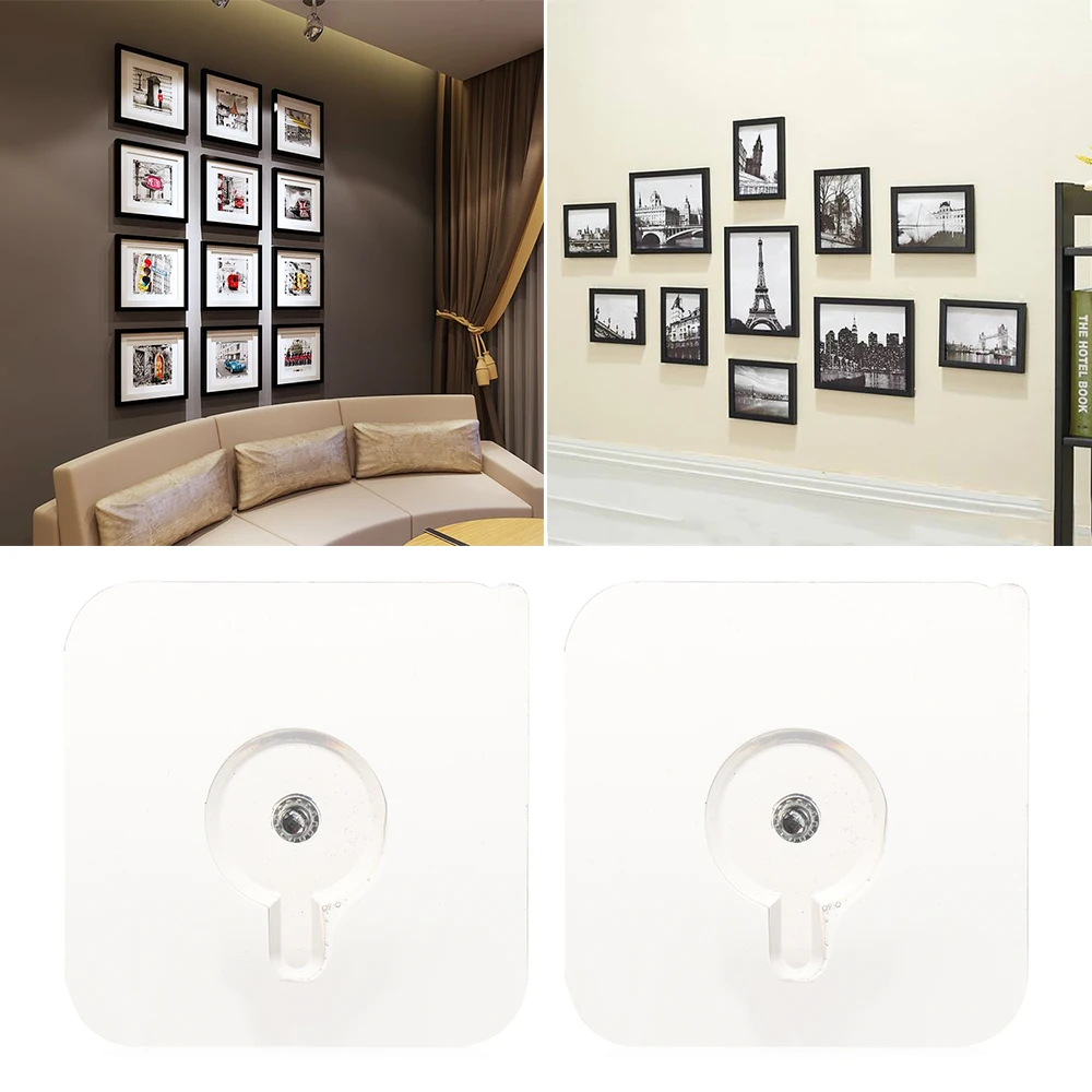 2/4 шт. прозрачные водонепроницаемые крючки для хранения | Дом и сад