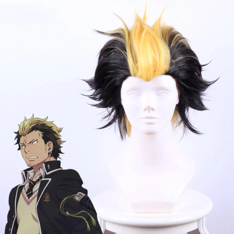 Парик для косплея риудзи сугуро из аниме синий термостойкий синтетический