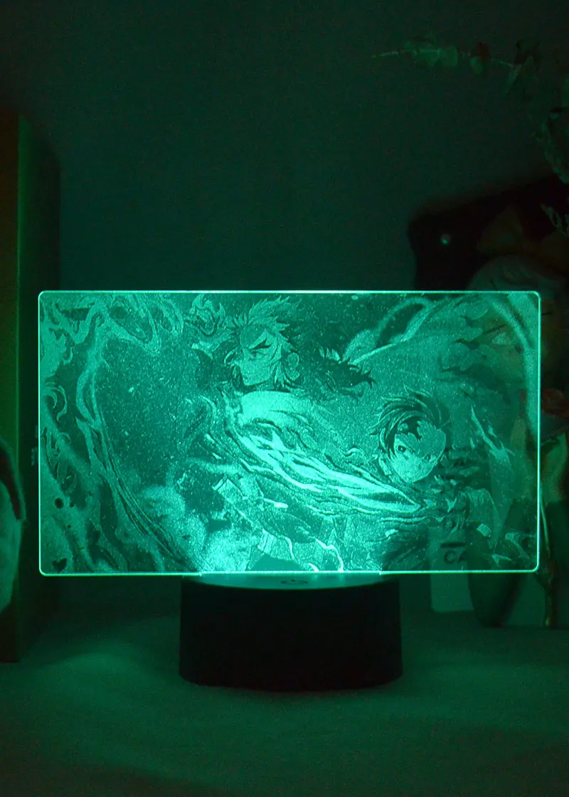 

3D Picture Lamp Anime LED Light Smart Phone Control Demon Slayer Blade Tanjiro Kamado for Bedroom Decoration Kids Birthday Gift