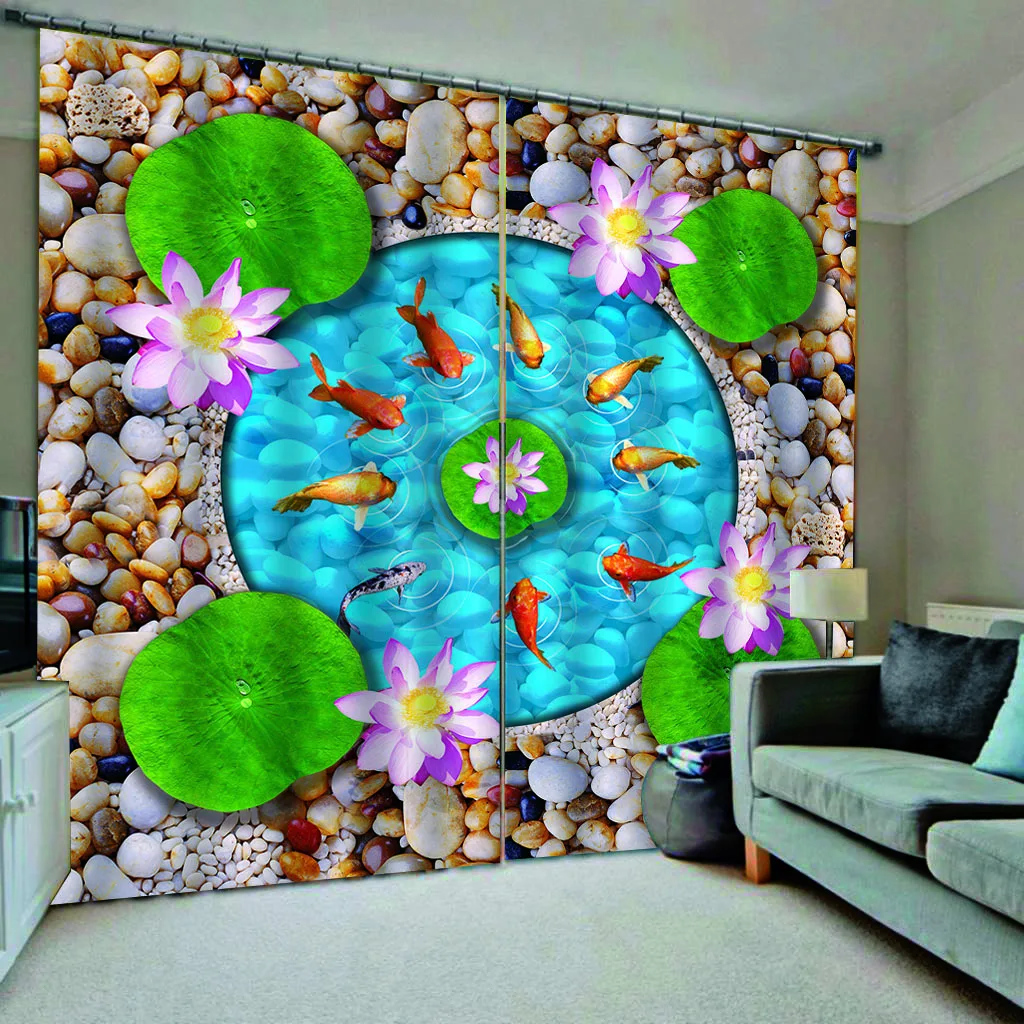 Каменный океан занавеска s детская Европейский 3D для гостиной затемненные Roaantic