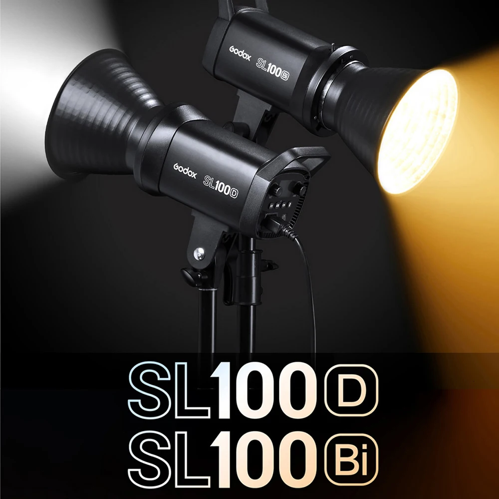 Godox SL100Bi Двухцветный / SL100D Белый светодиодный комплект видеосъемки SL100 100 Вт CRI96 +