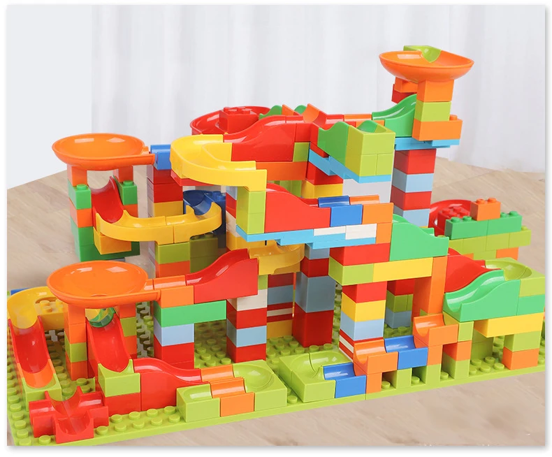Мини-размер 165-330 шт. Marble Run конструкторных блоков Детские кубики набор игрушек для