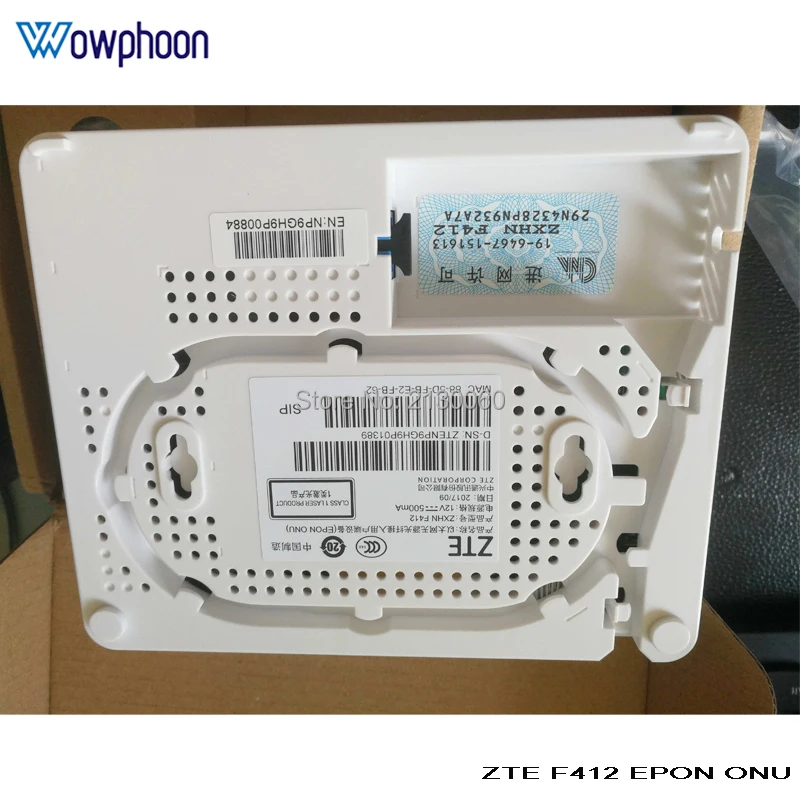 Оригинальный ZTE F412 EPON ONU с портом 1GE + 1FE 1TEL Оптическая сеть Терминал FTTH английская