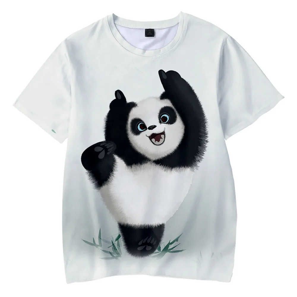 

4 to 12 years Boys/Girls Cute T Shirt Panda 3D Print Women/Men Short Sleeve Funny Kawaii Tshirt Tees Tops Lovely T-shirt Kids