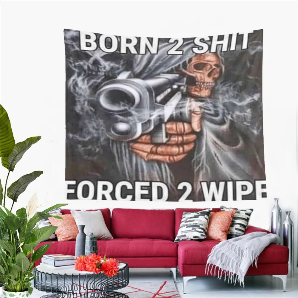 Гобелен аниме винтажный настенный гобелен ретро череп Готический подвесной