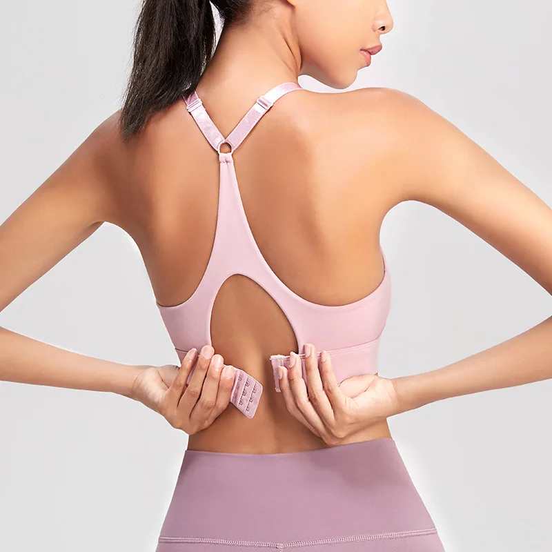 Спортивный бюстгальтер женский противоударный Открытый красоты тонкий Бег