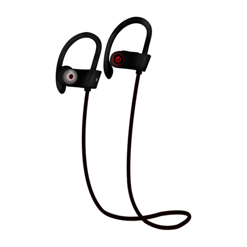 Черный Bluetooth наушники Otium Лучшие Беспроводные спортивные наушники IPX7 водонепроницаемые HD handsfree ecouteur filaire ecouteurs avec fil auriculares con cable casque bluetooth ecouteur iphone - Цвет: Черный