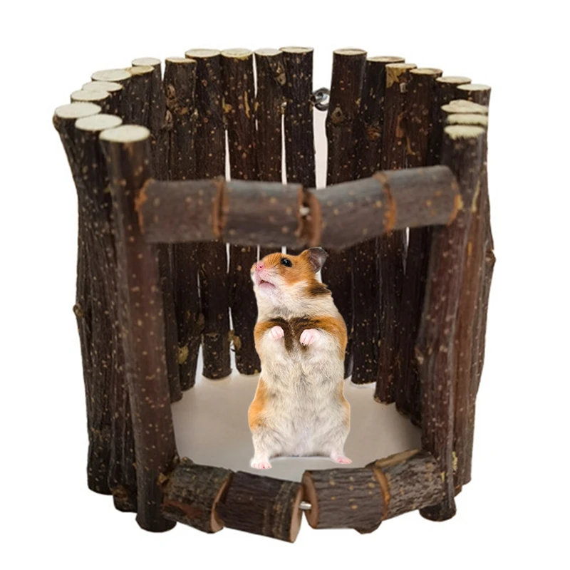 

1pc Funny Hamster Toy Wooden Natural Funny Small Animal Cage Interaction Hamster Chew Toy For Pets Products