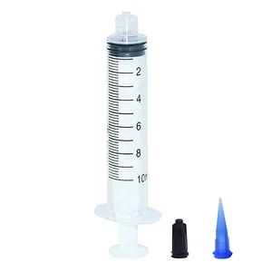 10ml/10cc Syringe 22G Plastic Tapered Dispensing Tips and Cover Pack of 5
