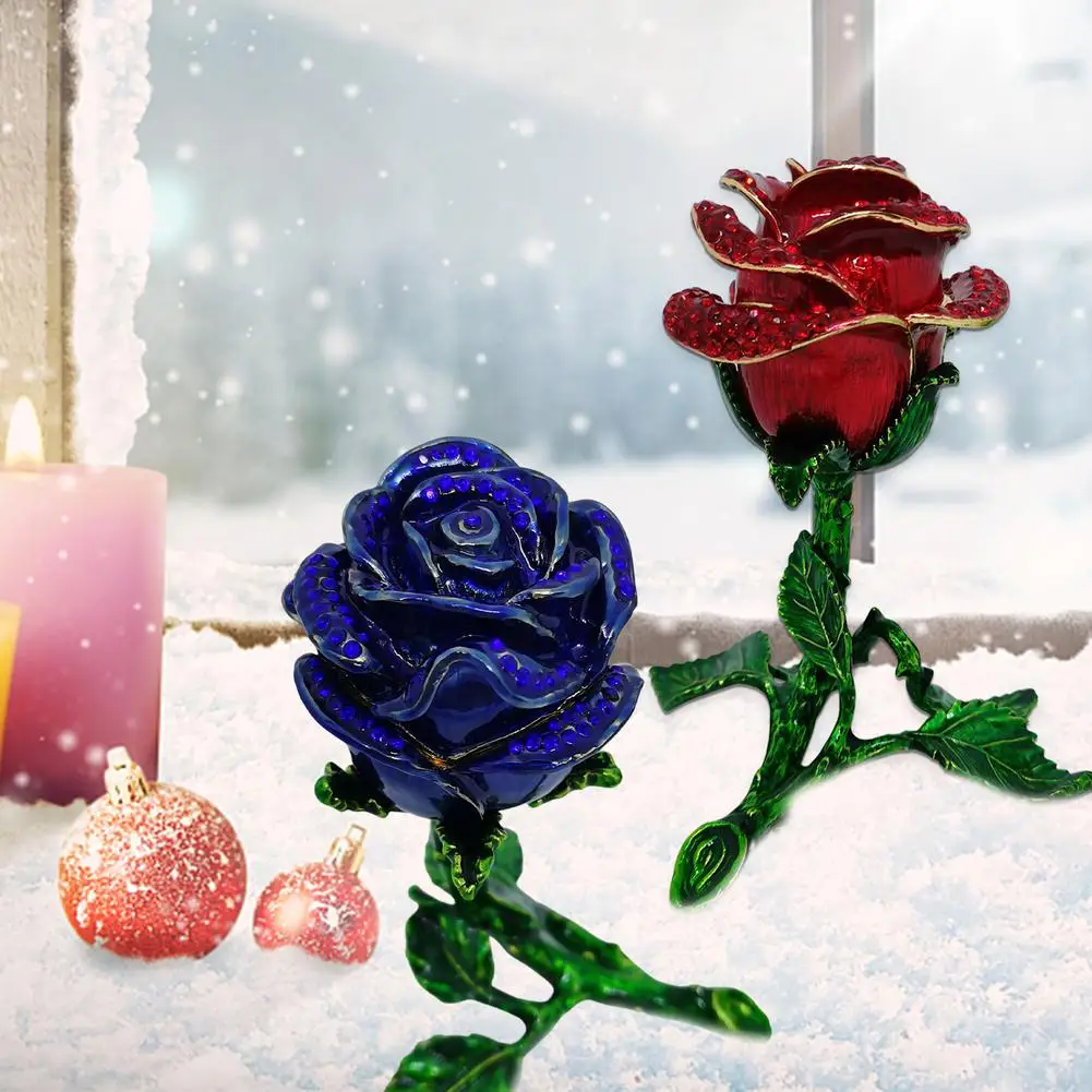 

Rose Gifts For Mom Artificial Mental Rose Flower With Storage Box And Magnetic Switch Ideal For Valentine Mother's Day Birthday