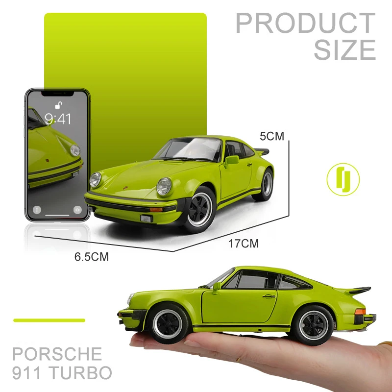 Модель спортивного автомобиля Welly 1:24 Масштаб 911 турбо игрушечная имитация литых