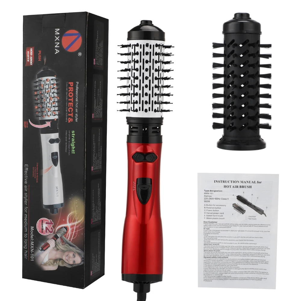 

Electric Hot Air Hair Brush Professional Hair Curling Roller Wand Tourmaline Ceramic Hair Curler Blow Dryer Comb Styling Tools