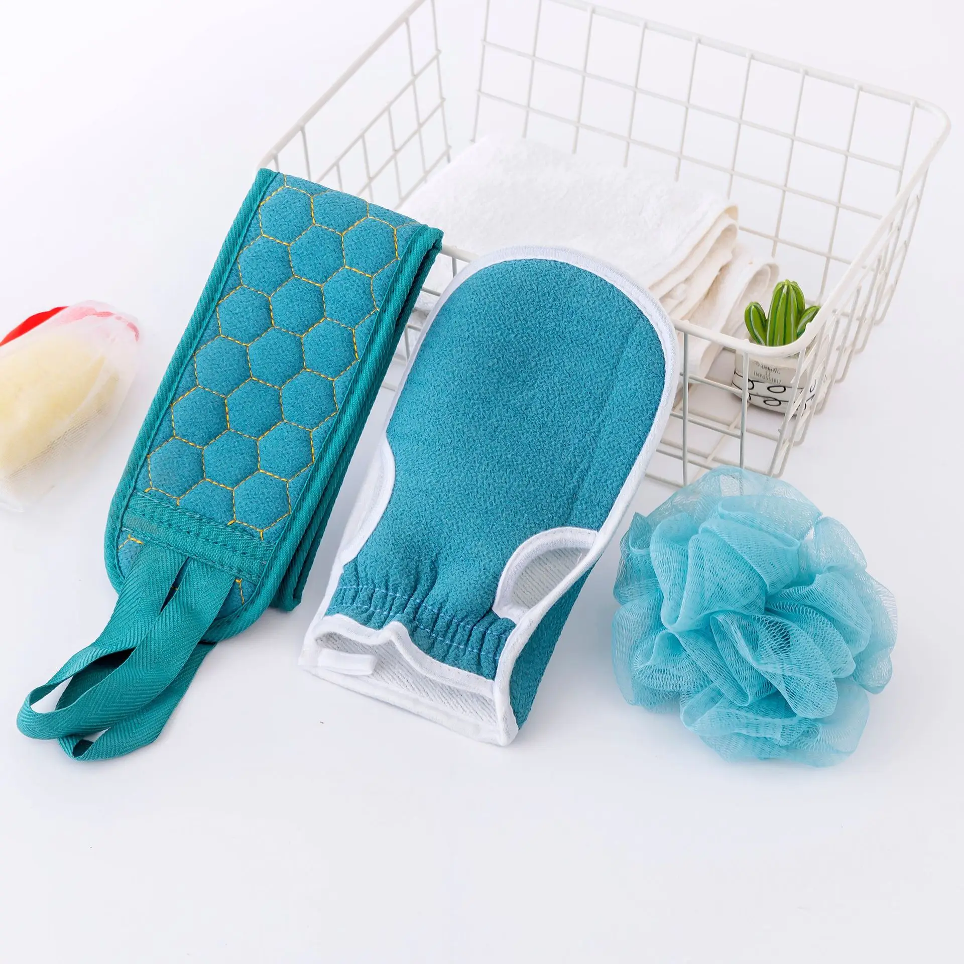 

Bath Shower Unisex Massage Spa Scrubber Sponge Back Strap Body Skin Health Cleaning Tool Household Clean Shower Brushes