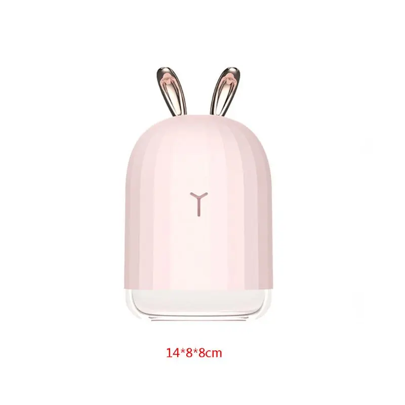 

Rabbit 220ml Ultrasonic Air Humidifier Aroma Essential Oil Diffuser USB Fogger Mist Maker with LED Night Light for Home Car