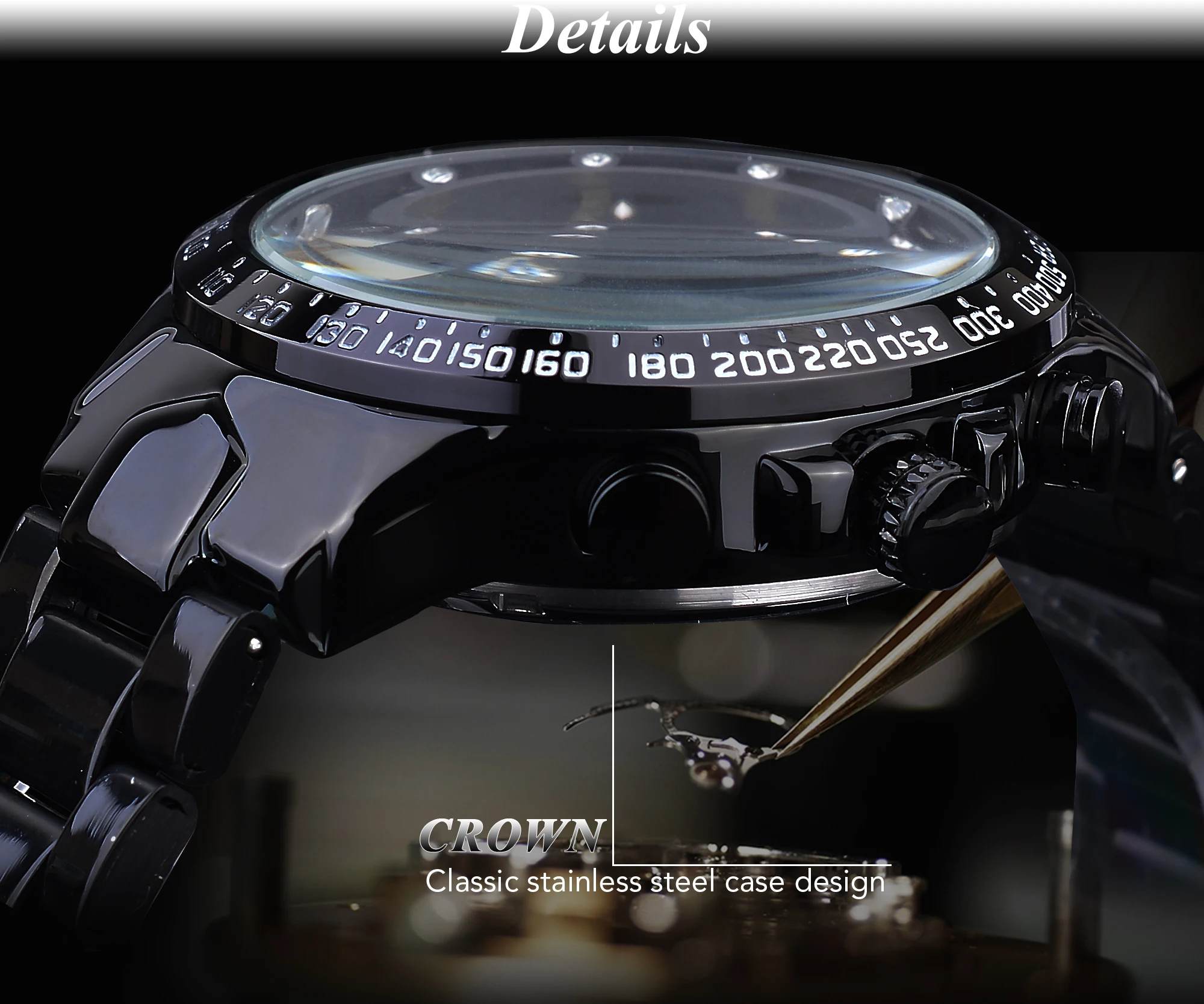 Forsining Golden Tourbillion Design 2021 Diamond Luxury Mens Automatic Watches Top Brand Mechanical Clock Relogio | Наручные часы