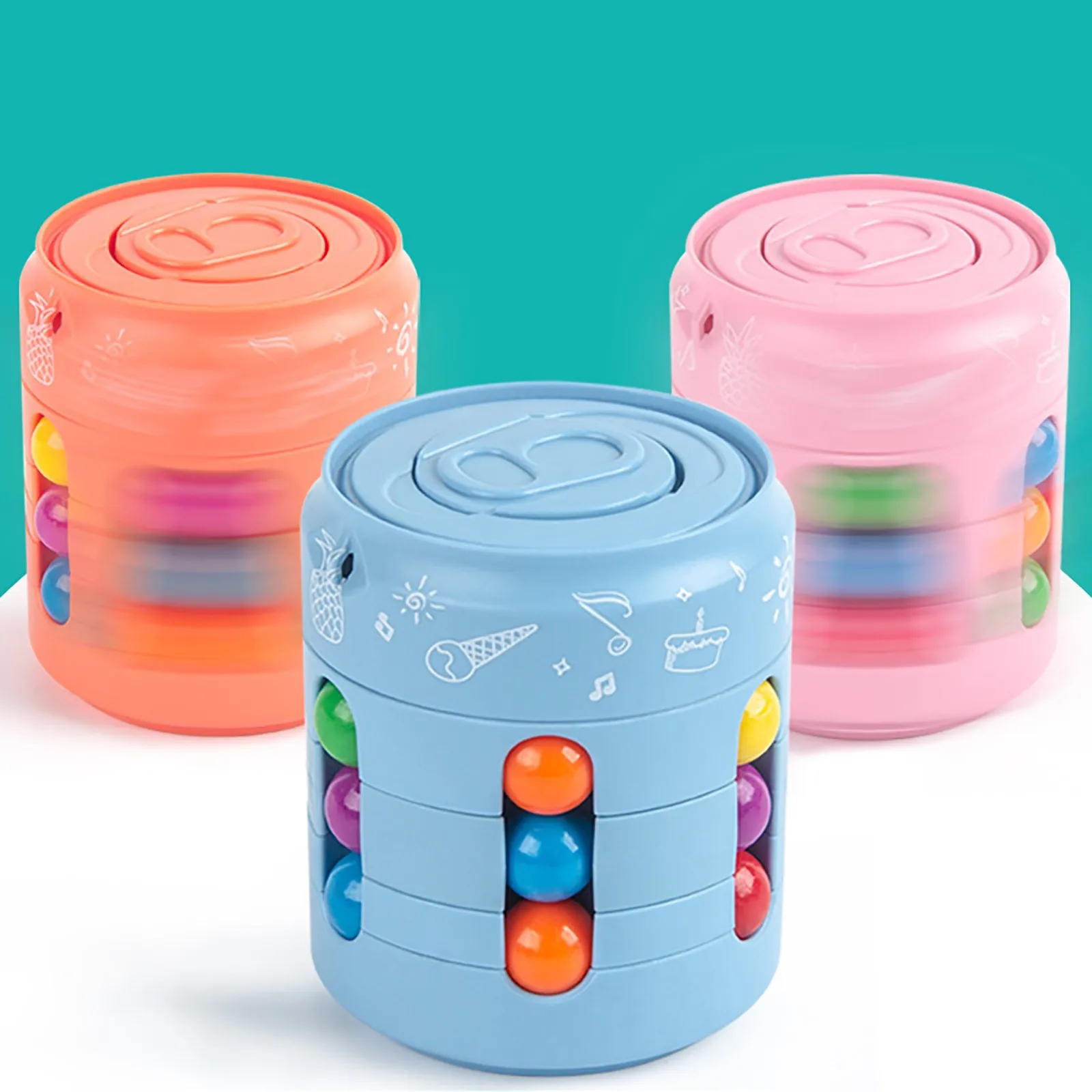 

Antistress Cube Can Spinning Top Little Bean Children's Decompression Relax Pressure Brinquedos Baby Kids Toys