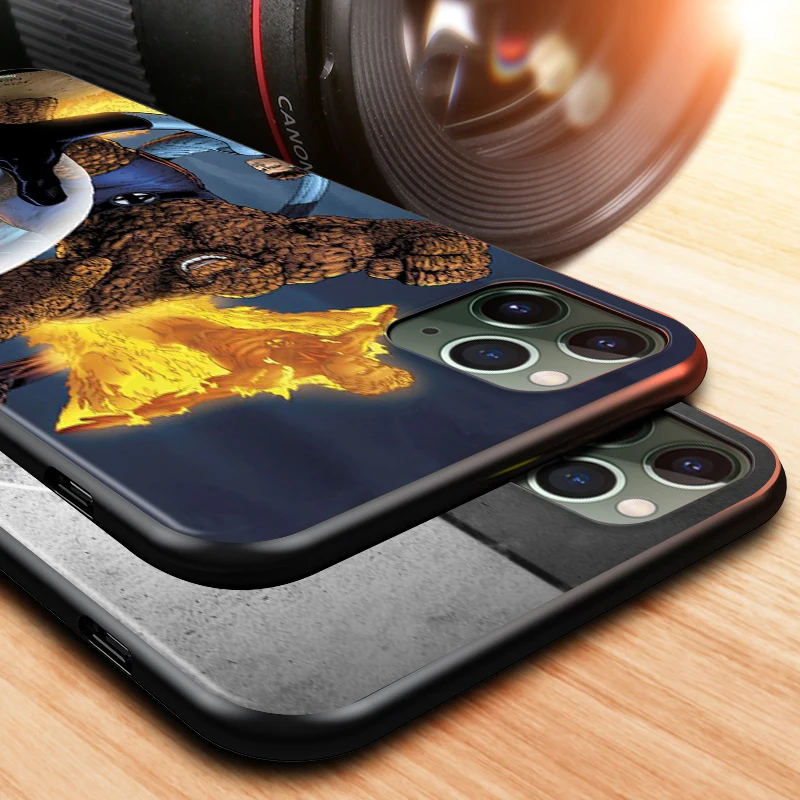 

Fantastic Four Marvel Avengers for Apple iPhone 12 Mini 11 XS Pro Max X XR 8 7 6 6S Plus SE 5 5S Black Phone Case